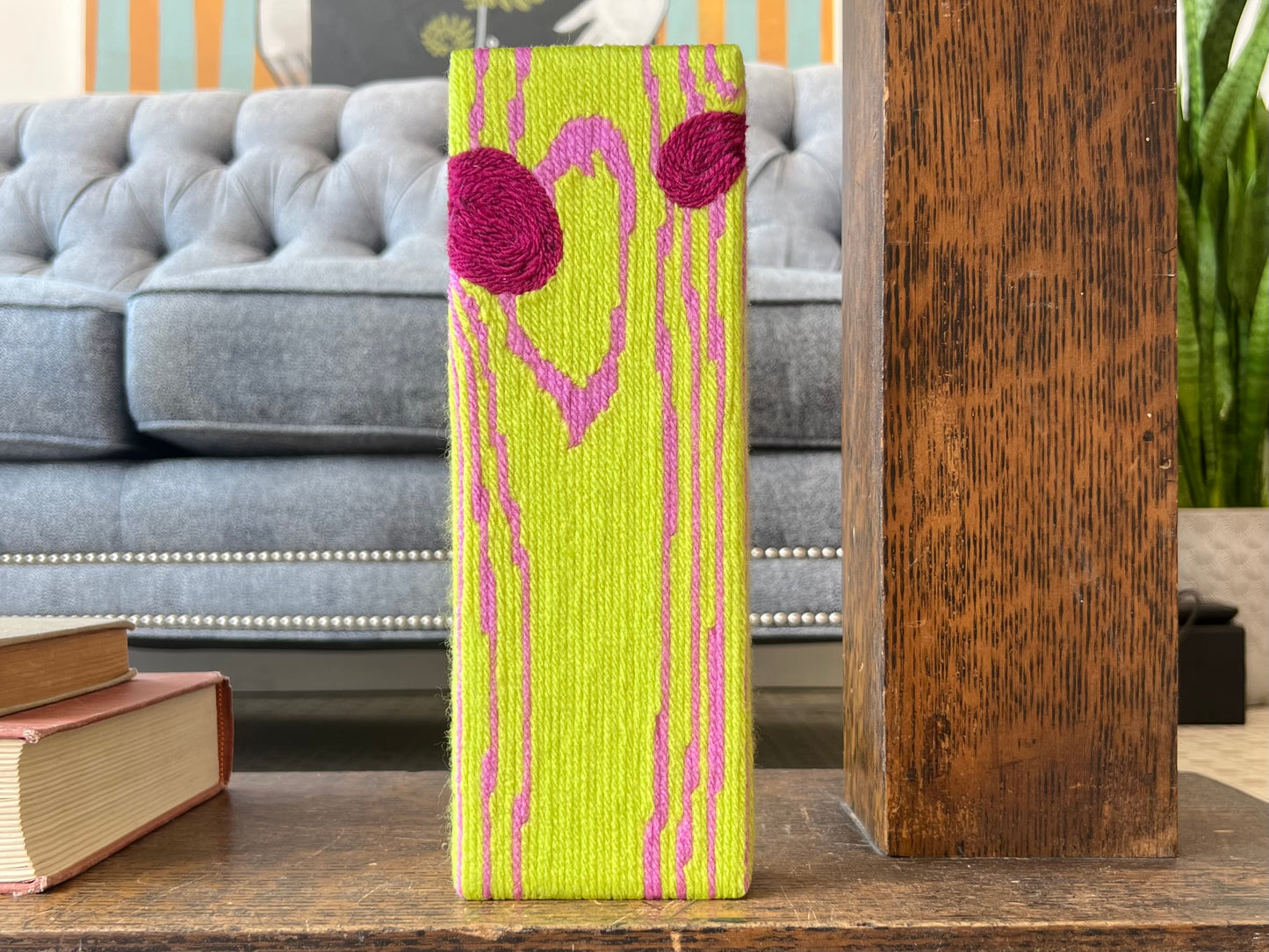 Block Print - Neon Green & Purple