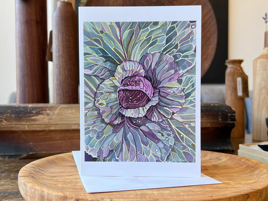 Red Acre Cabbage Greeting Card