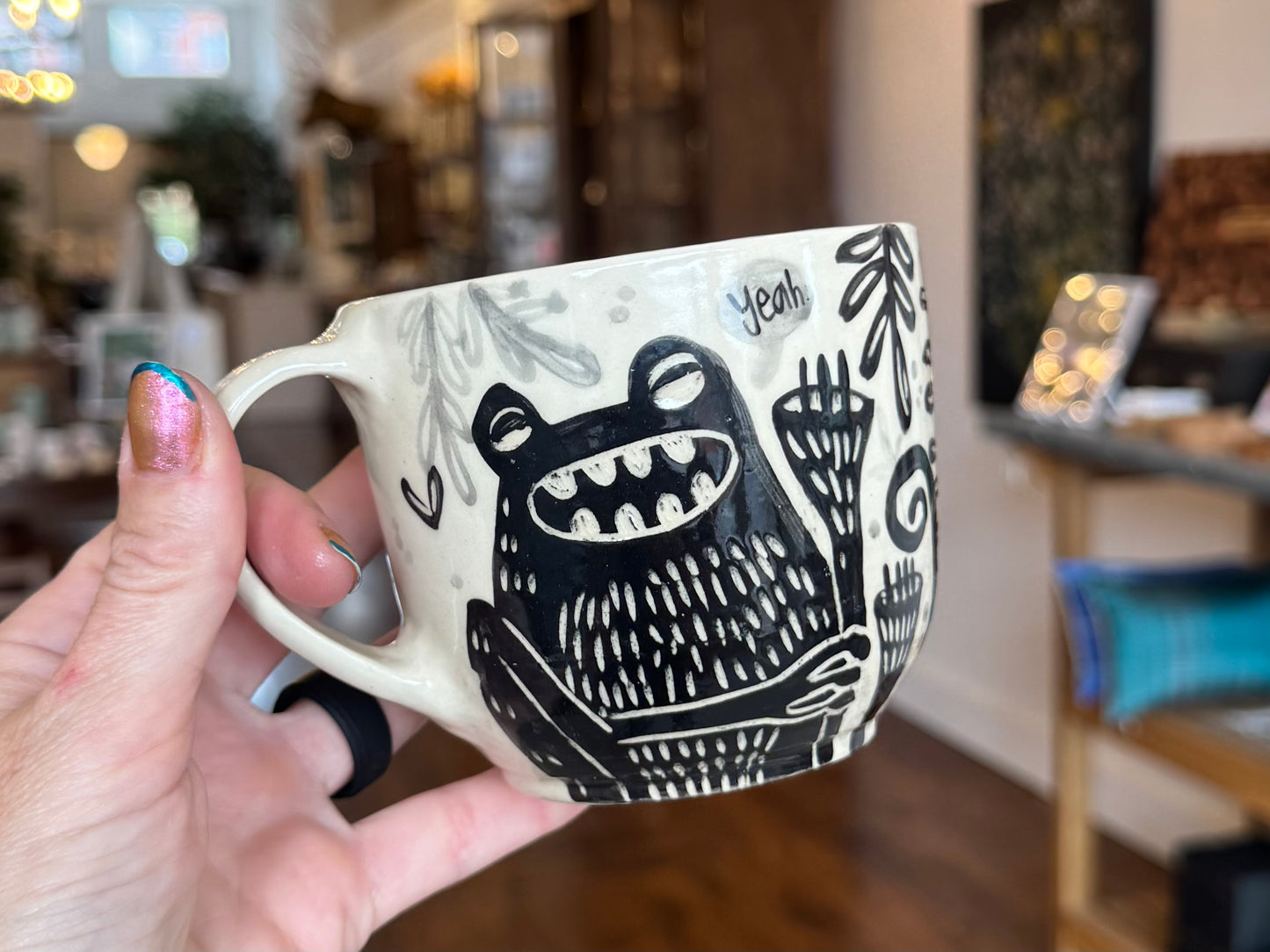 Mug with Handle - Frogs