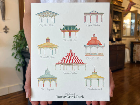 "8 Pavillions of Tower Grove Park" - Print