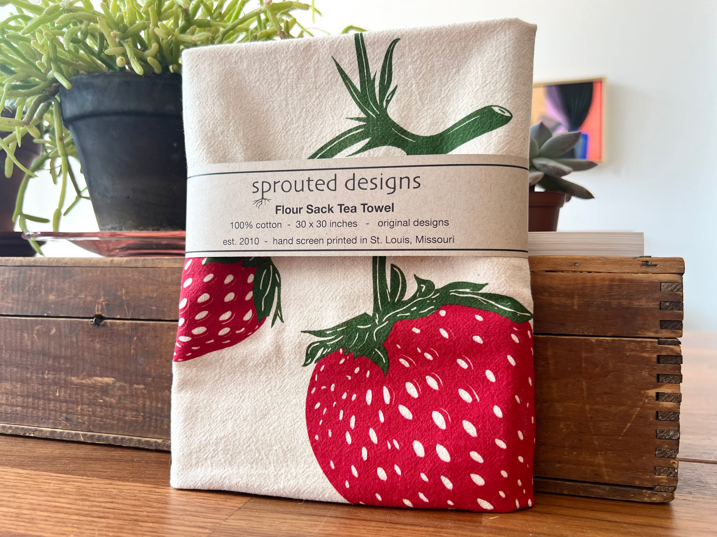 Strawberry Flour Sack Towel