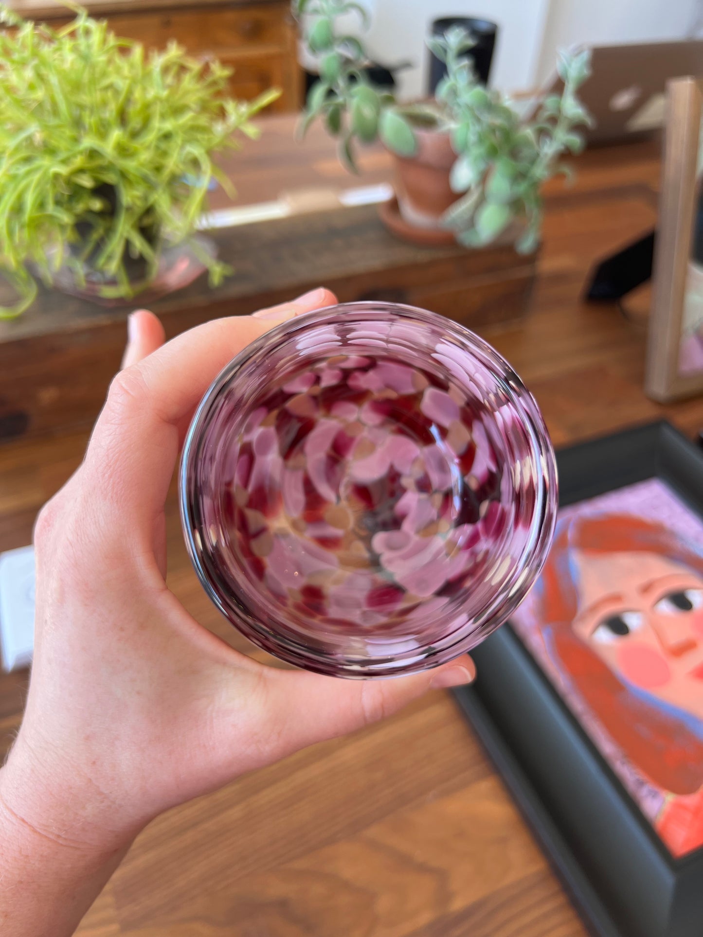 Stemless Wine Glass - Pink