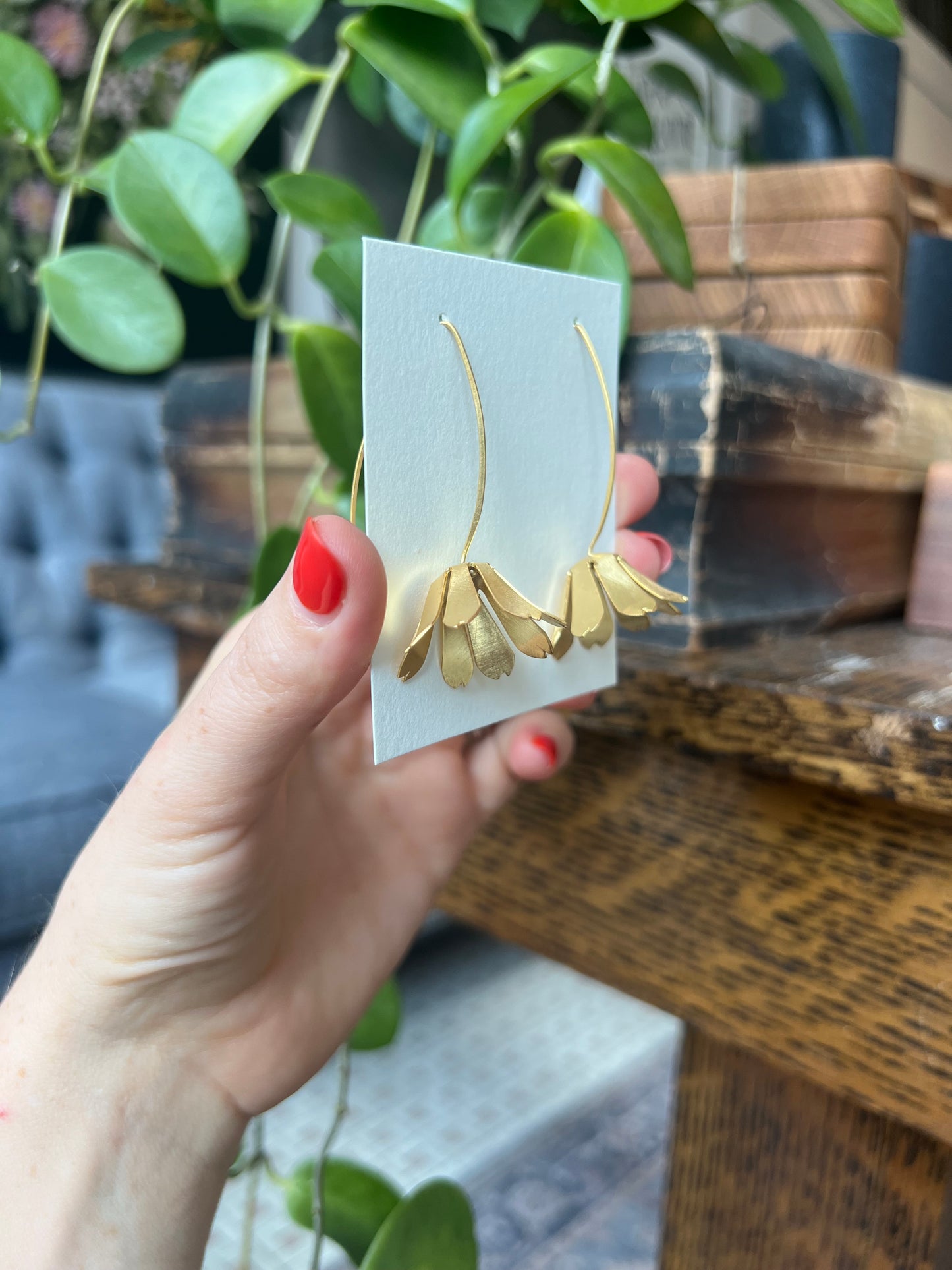 Single Chicory Bloom Earrings