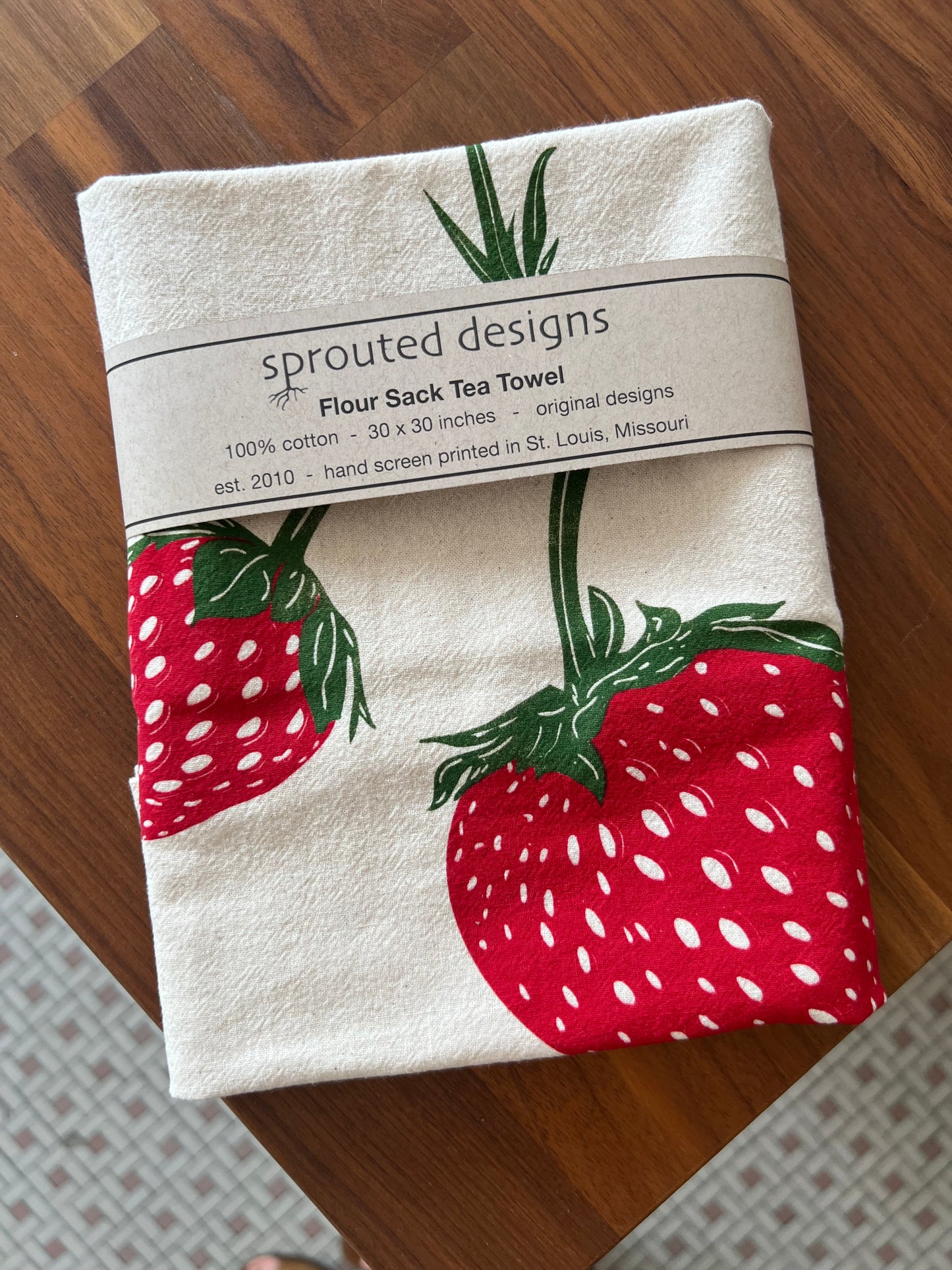Strawberry Flour Sack Towel