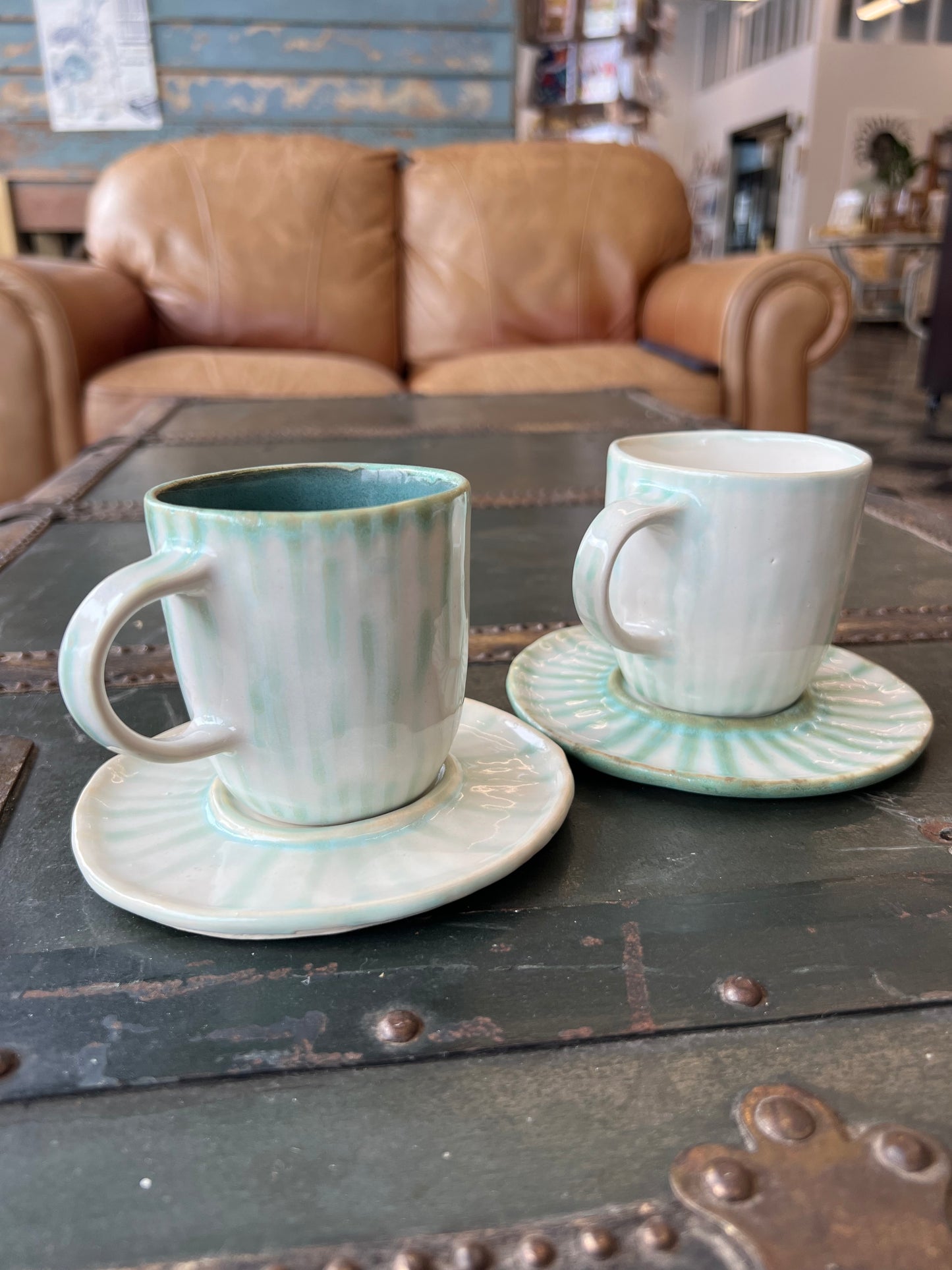 Striped Cup and Saucer