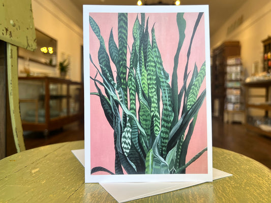 Snake Plant Greeting Card
