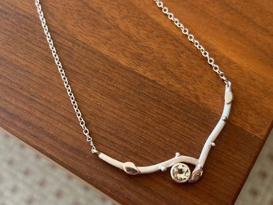 Prasiolite Branch Necklace