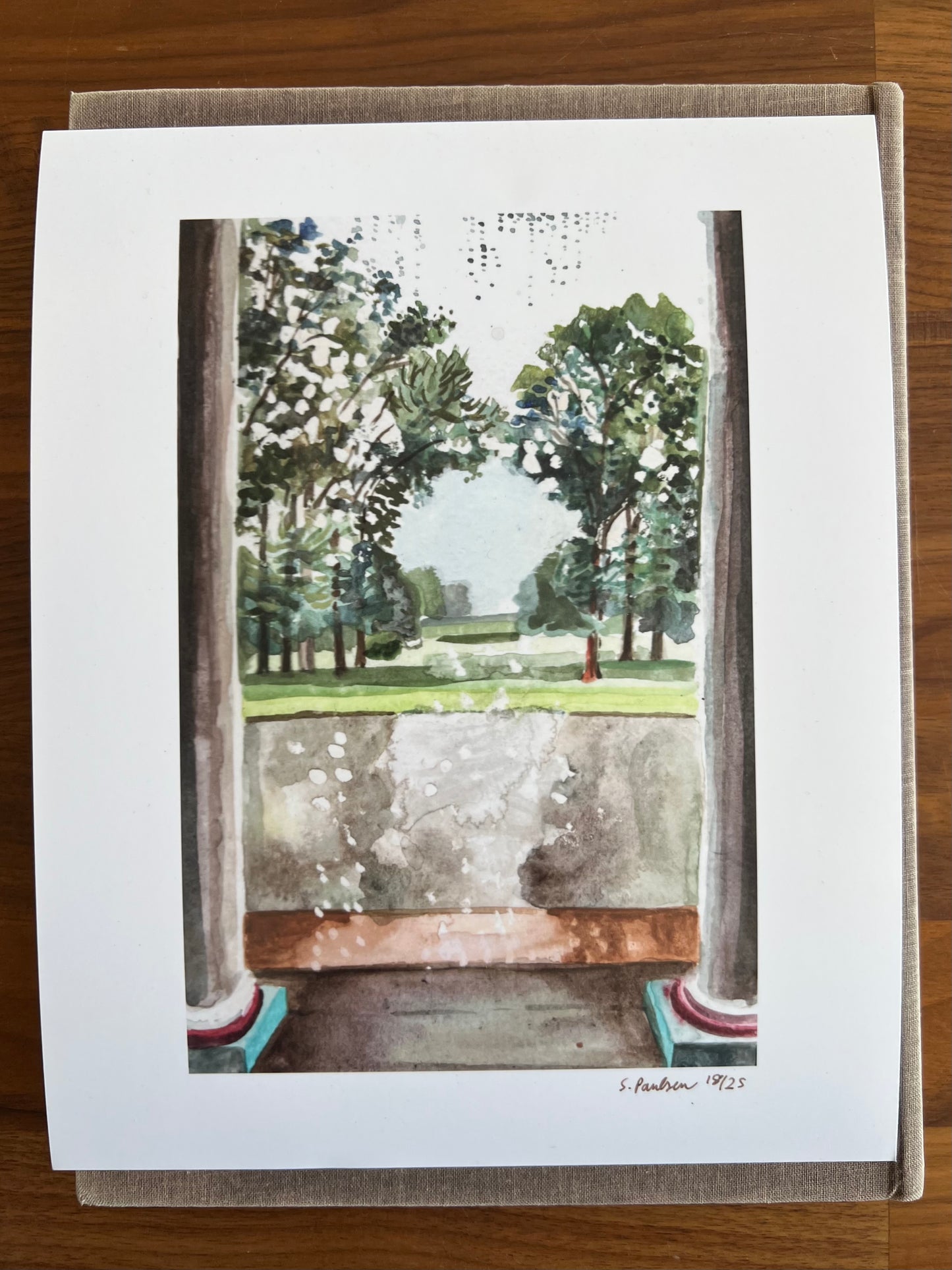 "Rain Shower Tower Grove Park" - Print