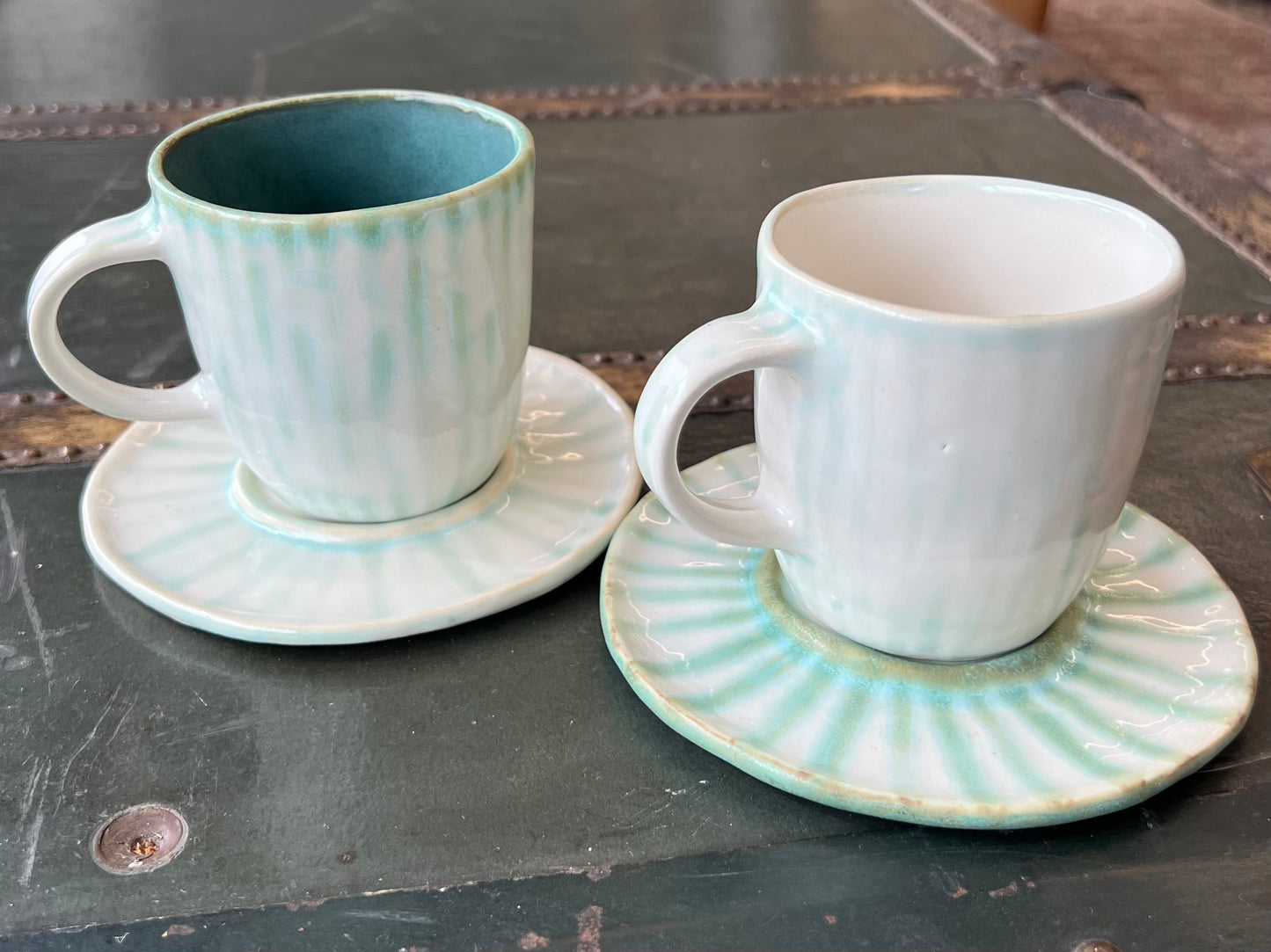 Striped Cup and Saucer