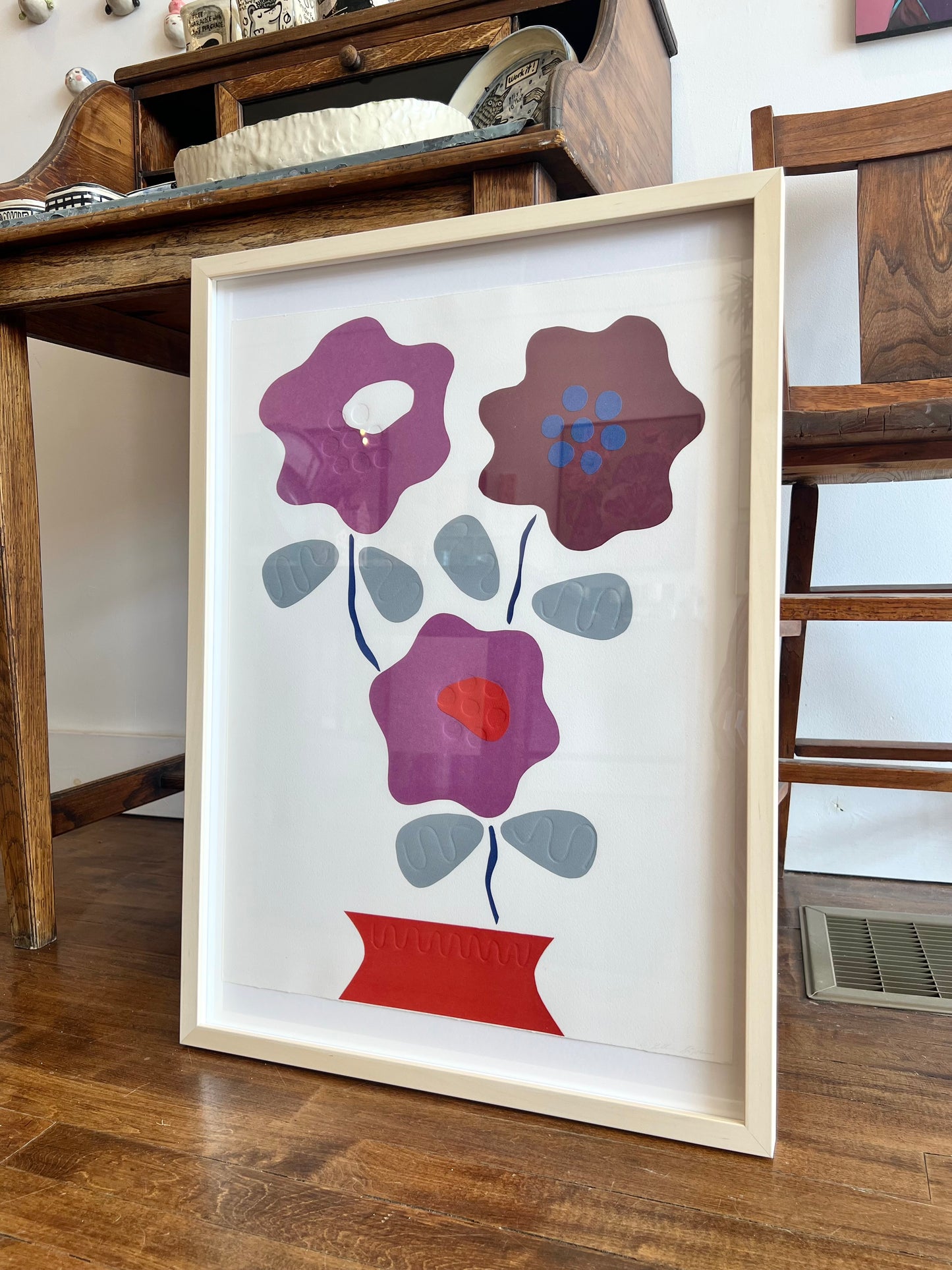 "Flowers Chine Collé" - Original Work