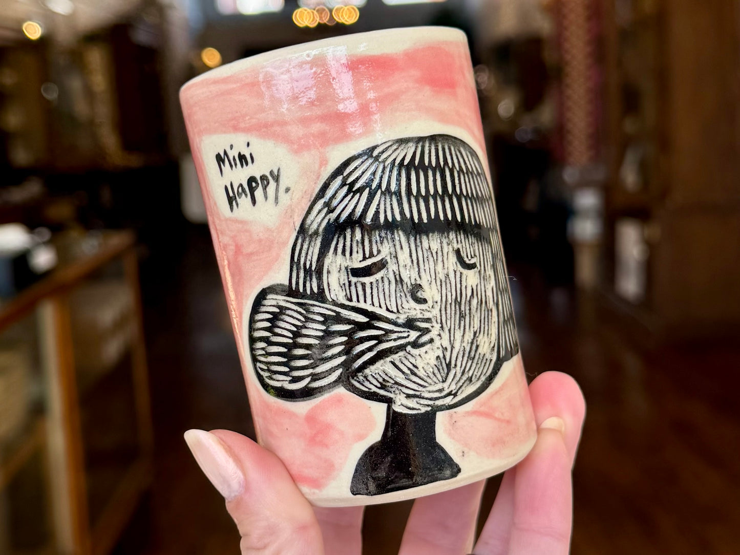 Handleless Mug - Happy Bubble