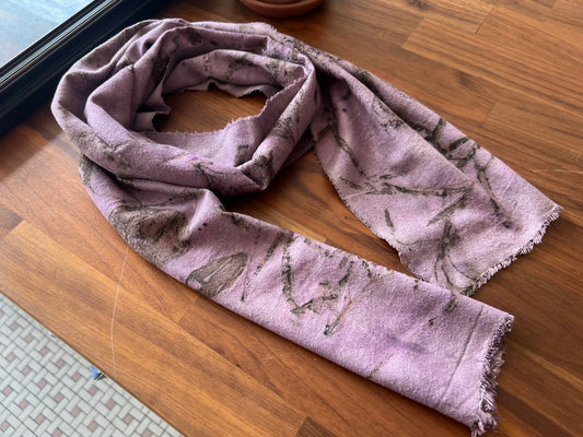 Silk Noil Scarf - Pink
