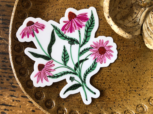 Echinacea Flower Sticker