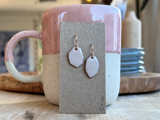 Enamel Earrings - Blush