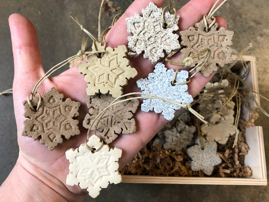 Clay Snowflake Ornaments