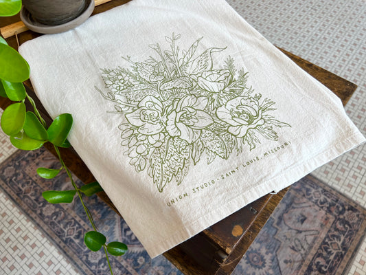 Union Studio Flour Sack Towel - Olive
