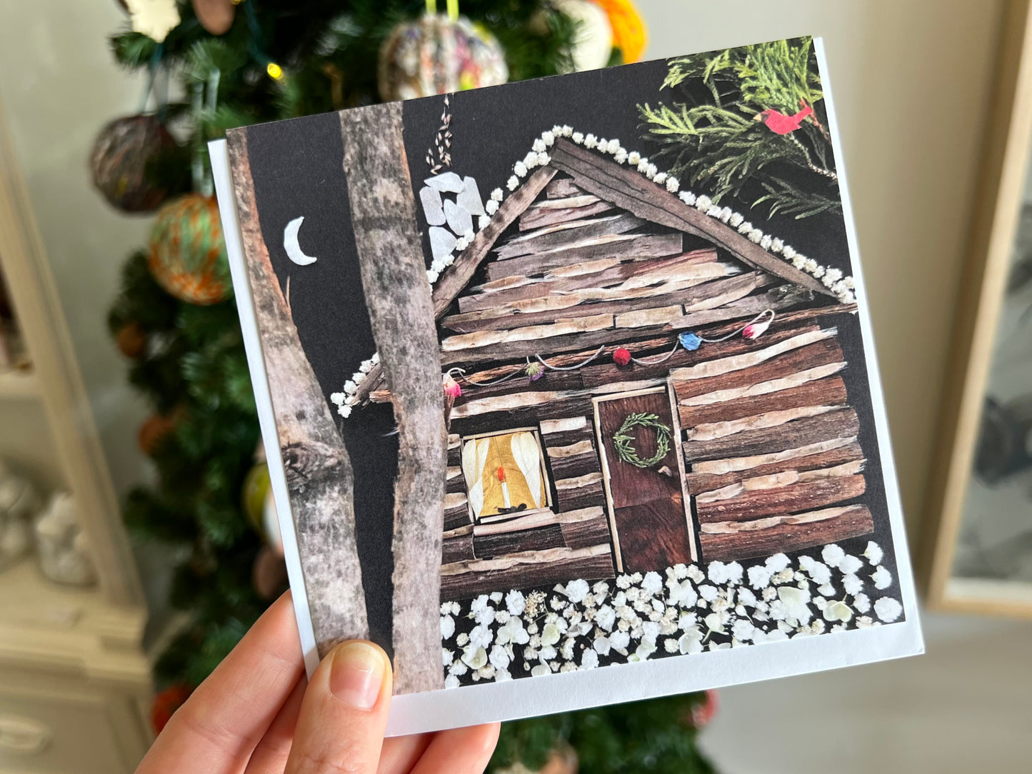 Winter Cabin Greeting Card