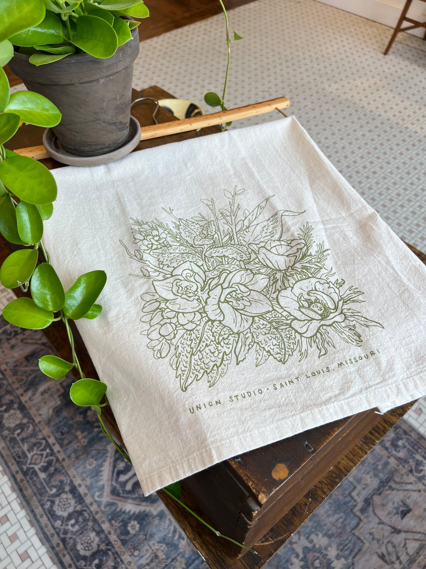 Union Studio Flour Sack Towel - Olive