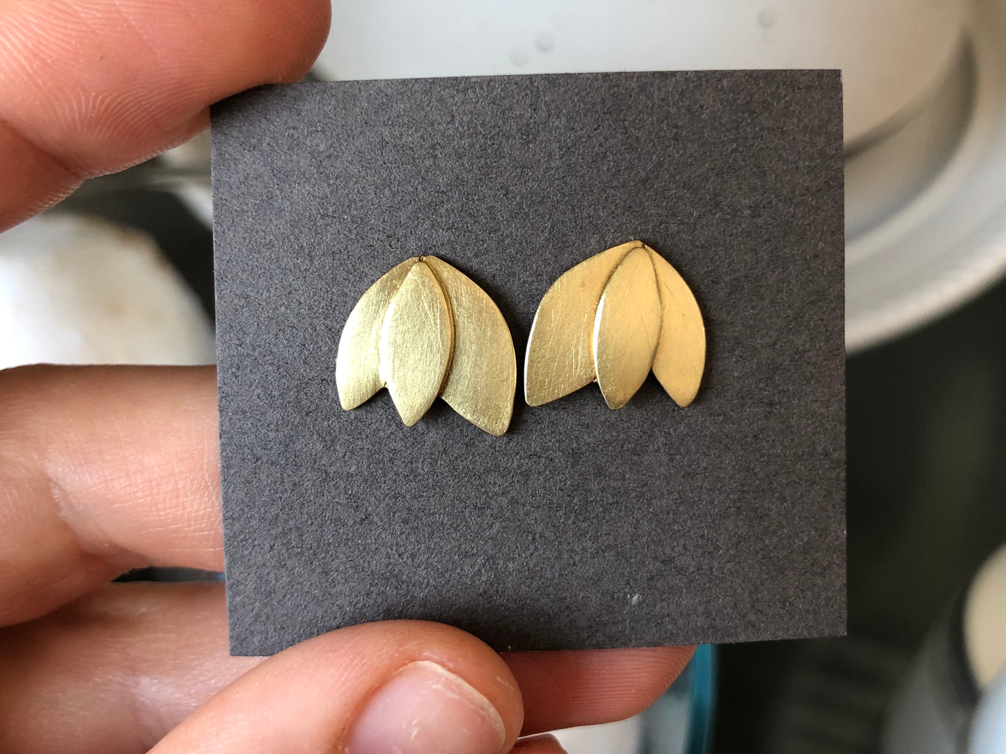 Three Leaf Post Earrings